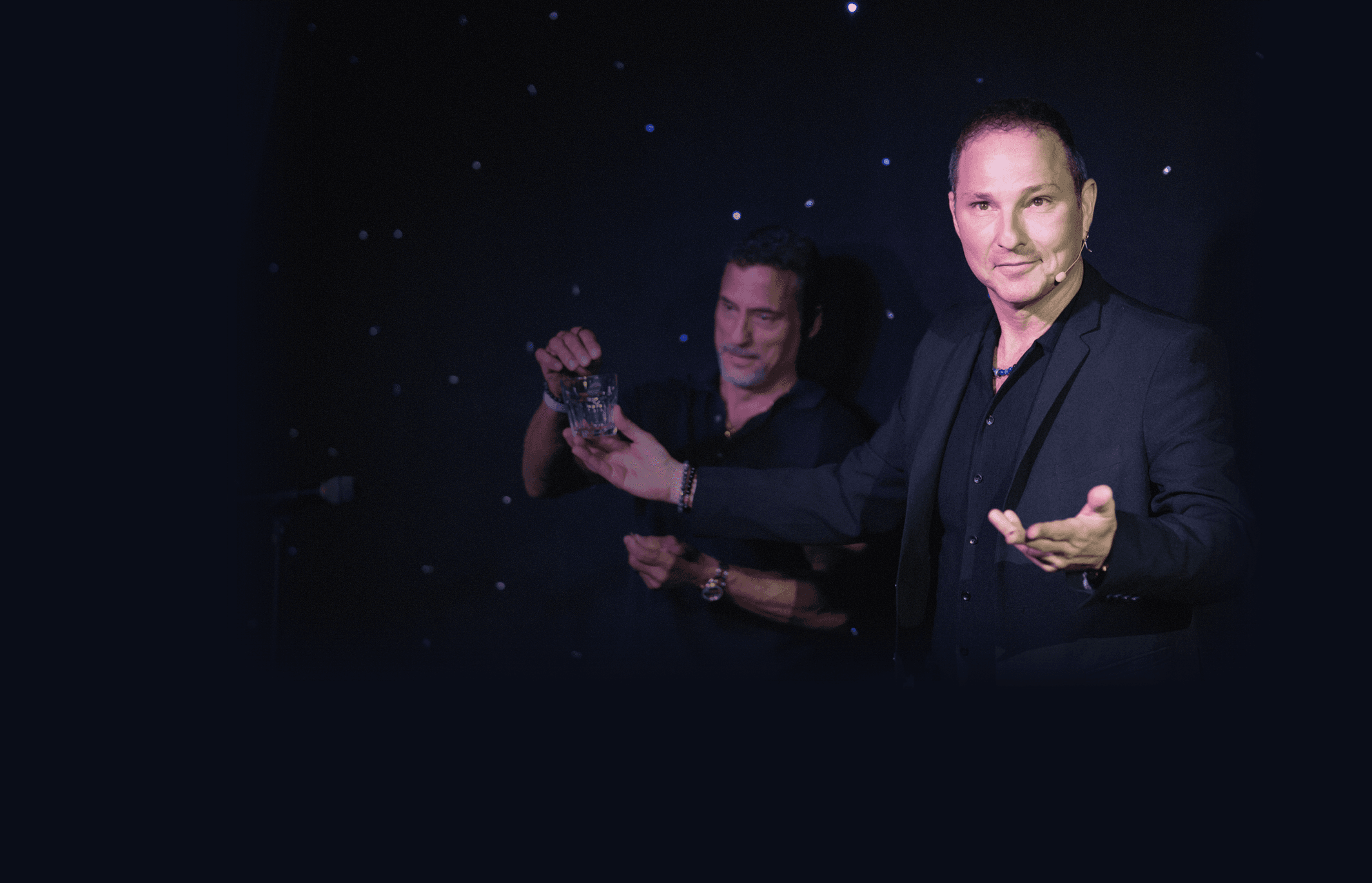Guy Bavli today, performing on stage