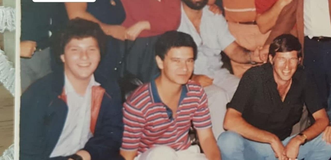 Guy Bavli as a teenager with friends